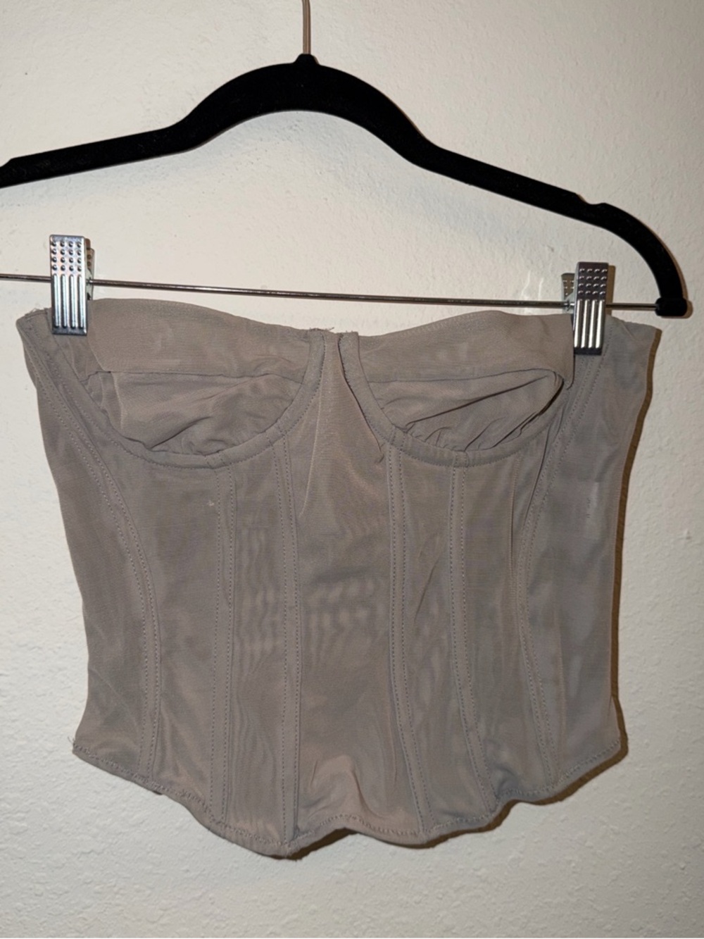 House of CB Strapless Corset Bustier — Taupe